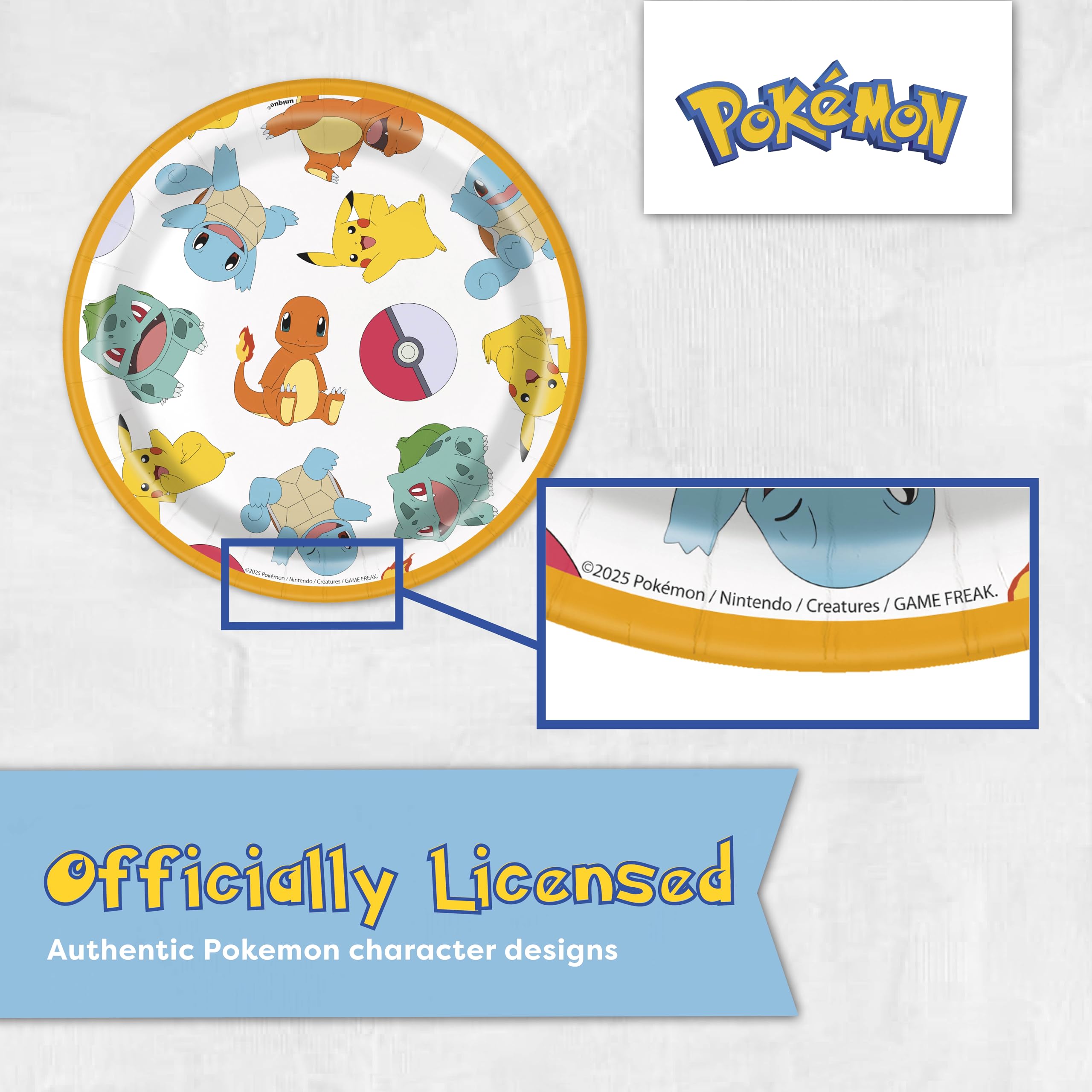 Unique Pokemon forks make serving easy during the celebration.