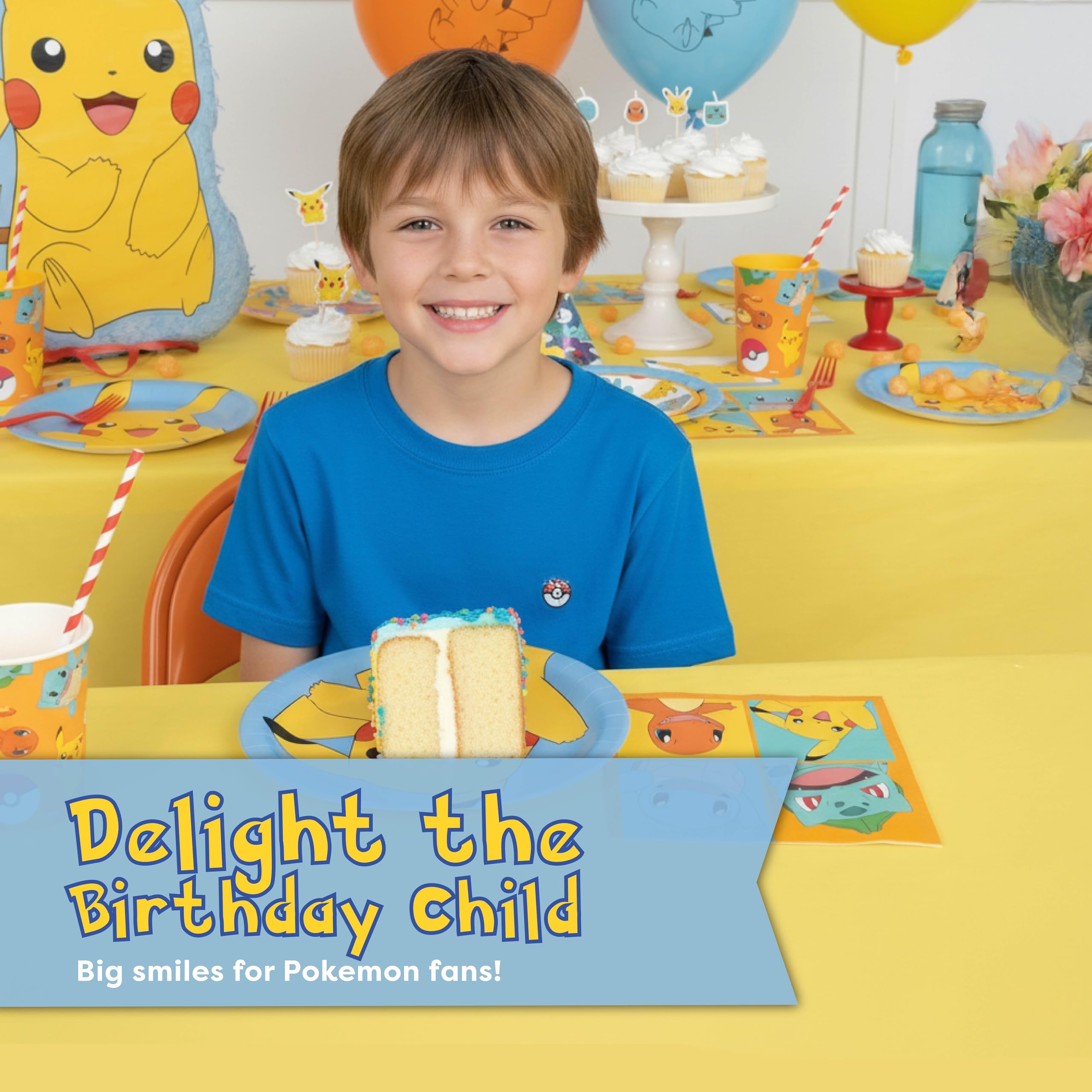 Unique Pokemon birthday sticker adds a finishing touch for photos.