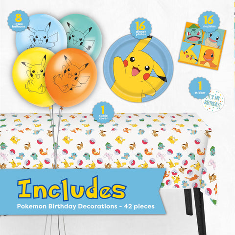 Unique Pokemon table cover 54x84 inches keeps surfaces clean.