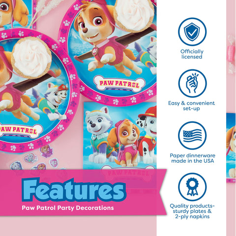 Unique Skye Paw Patrol birthday sticker for added party flair