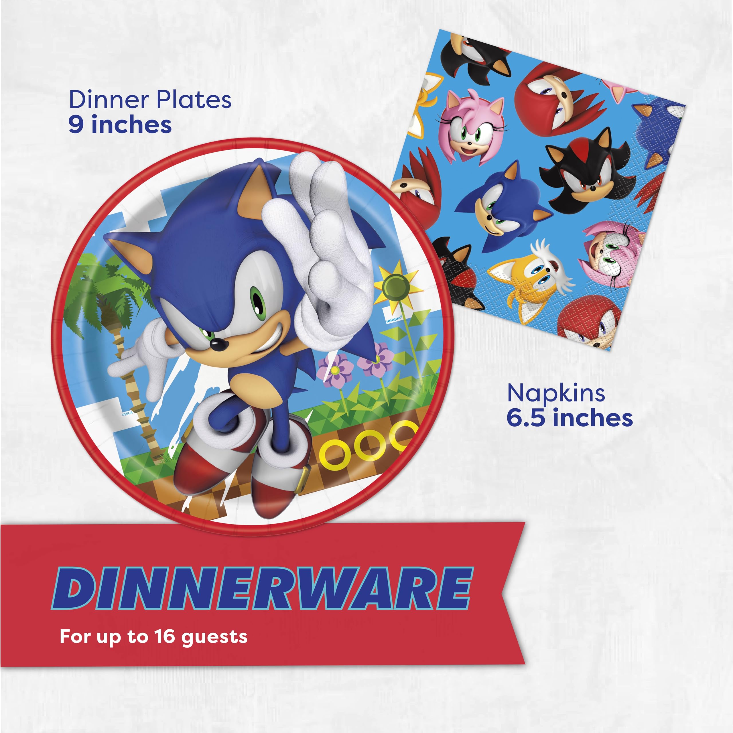 Unique Sonic character masks for interactive party activities