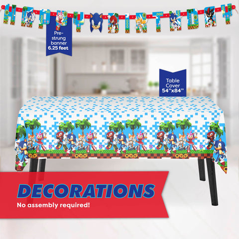 Unique Sonic 9-inch plates feature bold artwork and sturdy serving for pizza and cake.