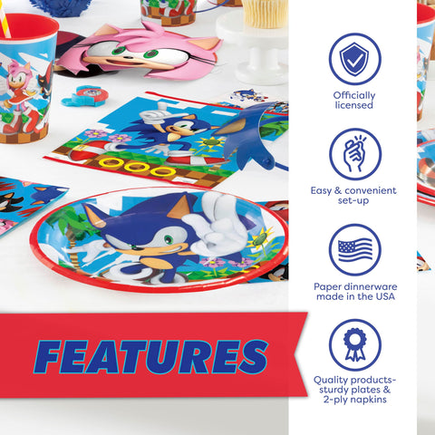 Unique Sonic birthday sticker adds birthday flair for favors and greetings.