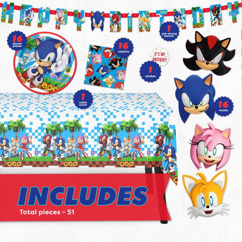 Unique Sonic tablecloth 54x84 inches protects surfaces during celebration