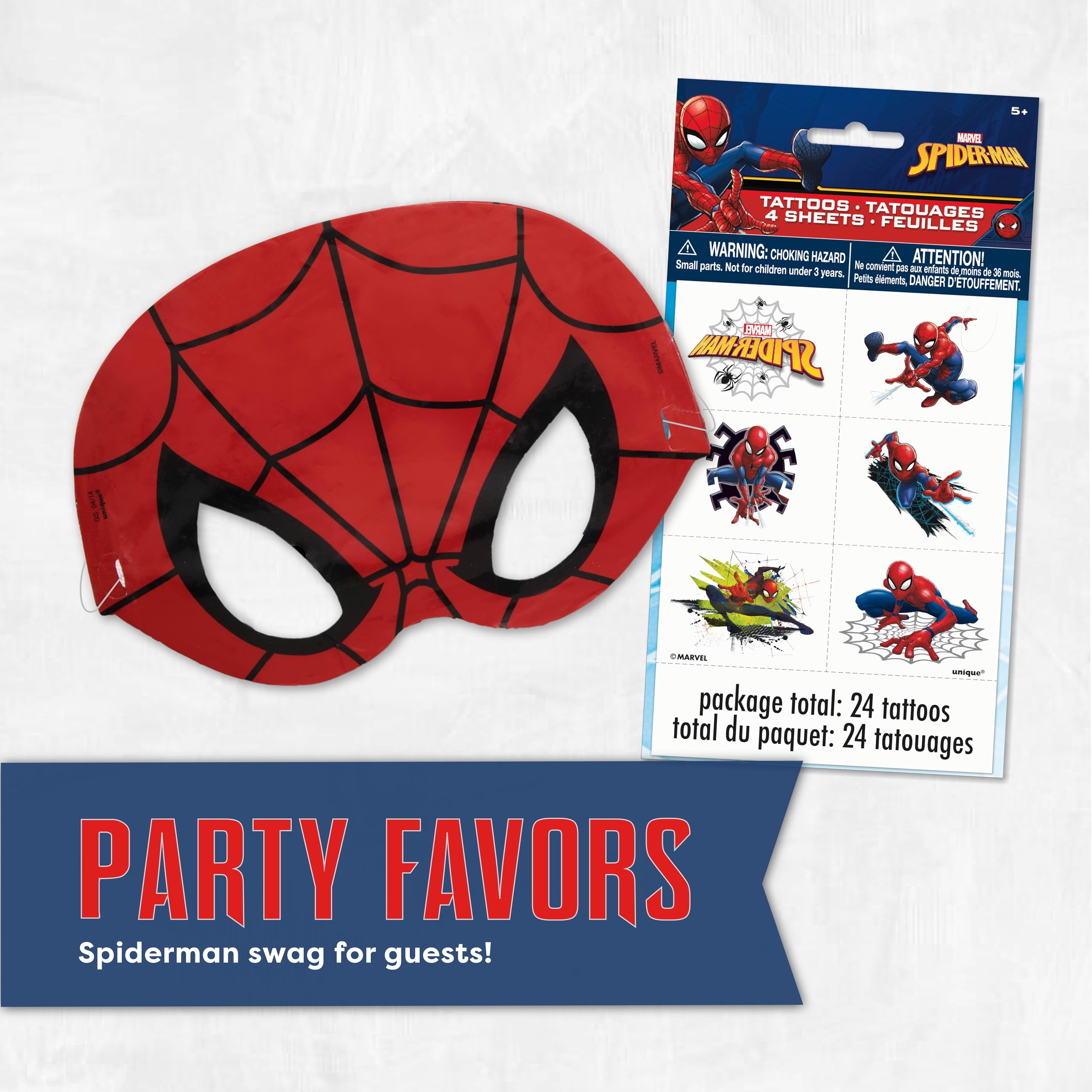 Unique Spiderman its-my-birthday-button cheers the guest of honor.