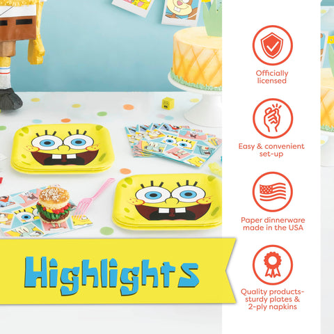 Unique Spongebob heavy-duty dinnerware holds food without leaks.