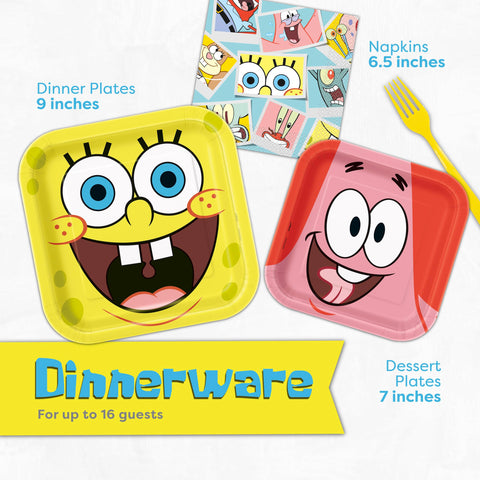 Unique Spongebob small plates keep snacks organized for kids.