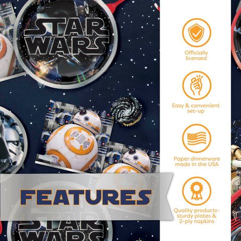 Unique Star Wars officially licensed sticker seals the moment.
