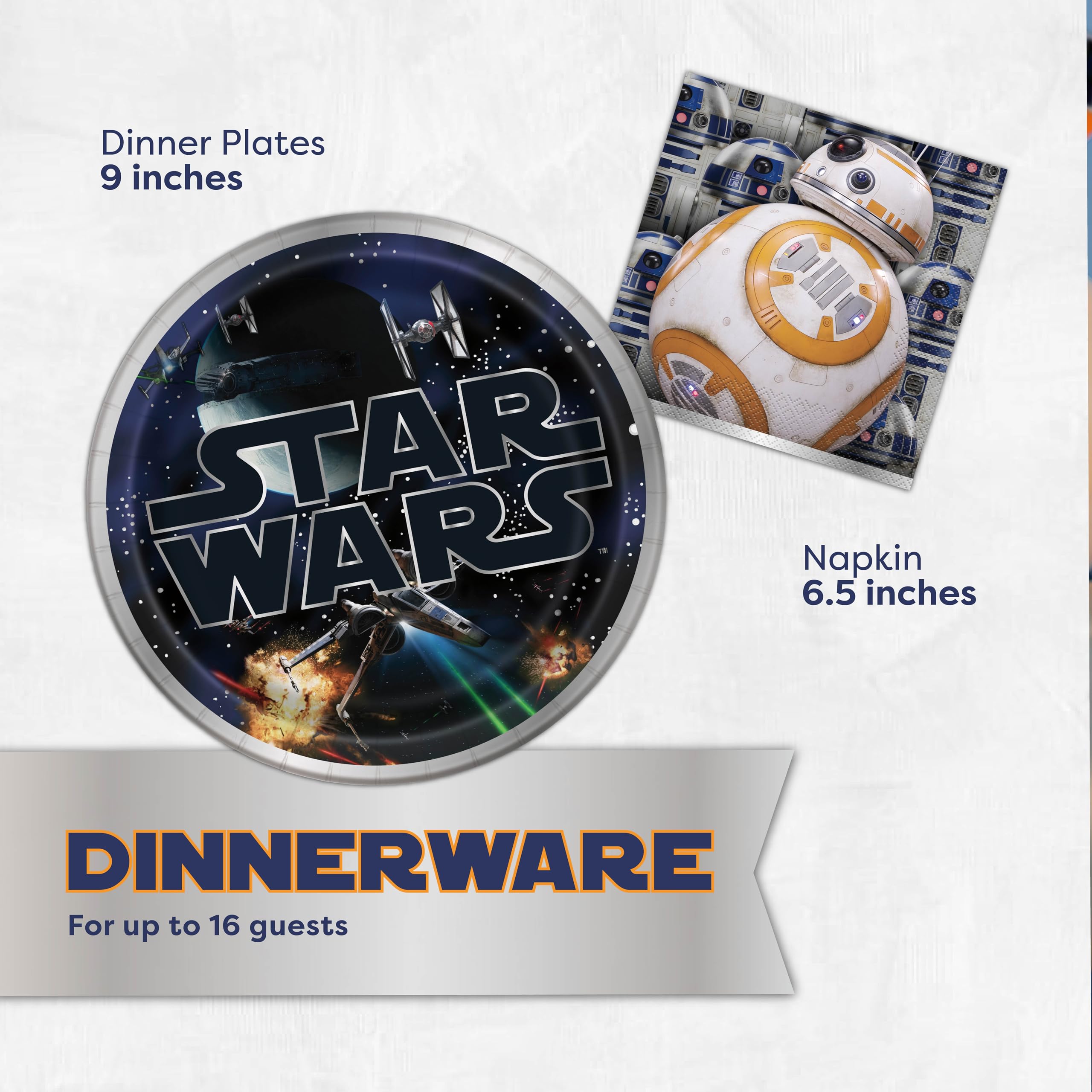 Unique Star Wars napkins help guests clean up while staying on theme.