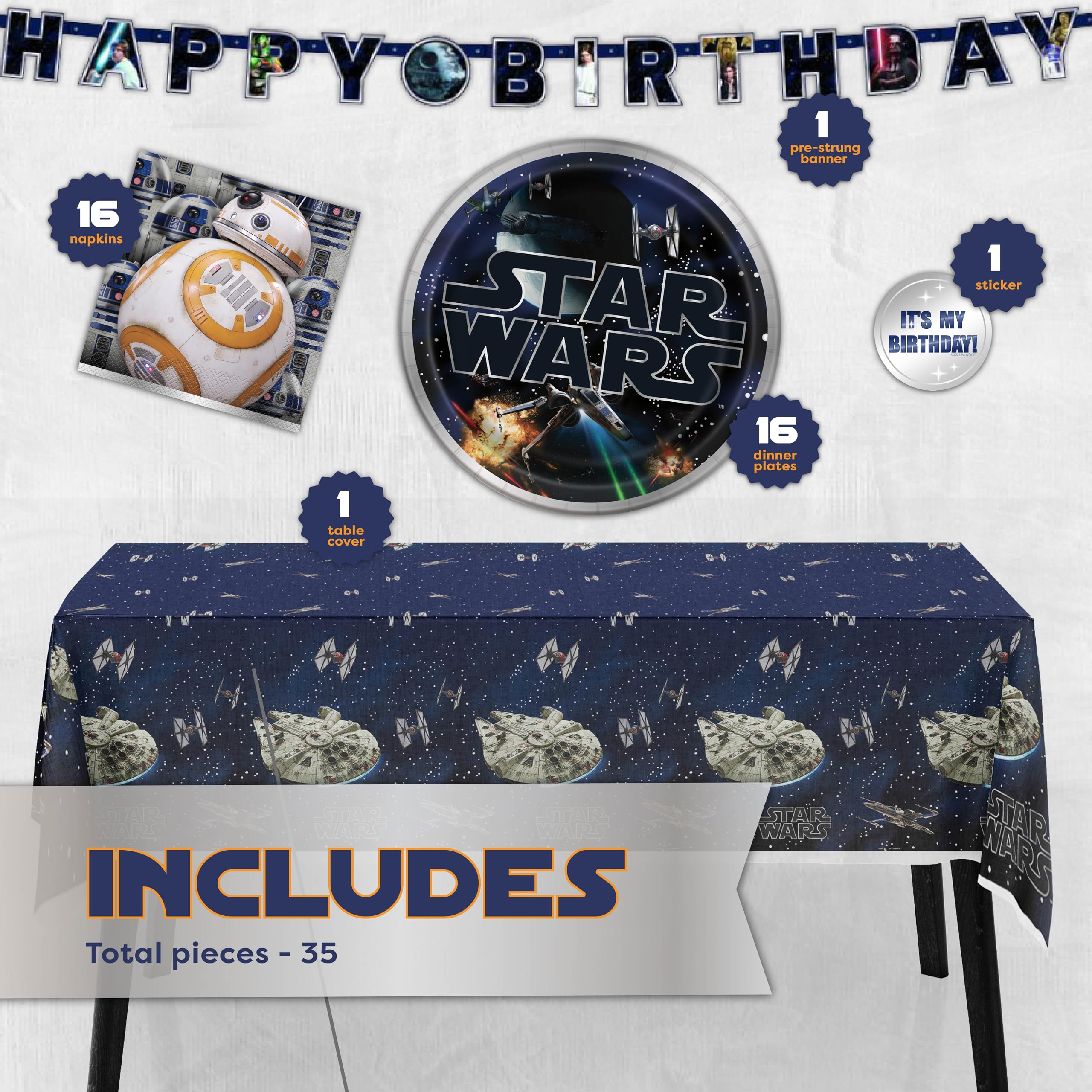 Unique Star Wars table cover protects surfaces with galactic style.