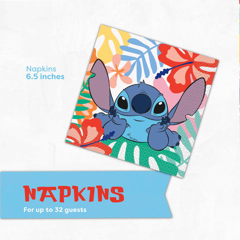 Unique Stitch party decorations pack creates coordinated, licensed theme.