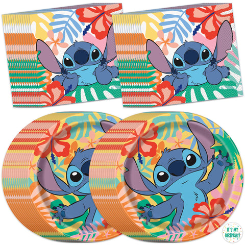 Unique Stitch plates 9-inch for pizza and cake servings at a party.