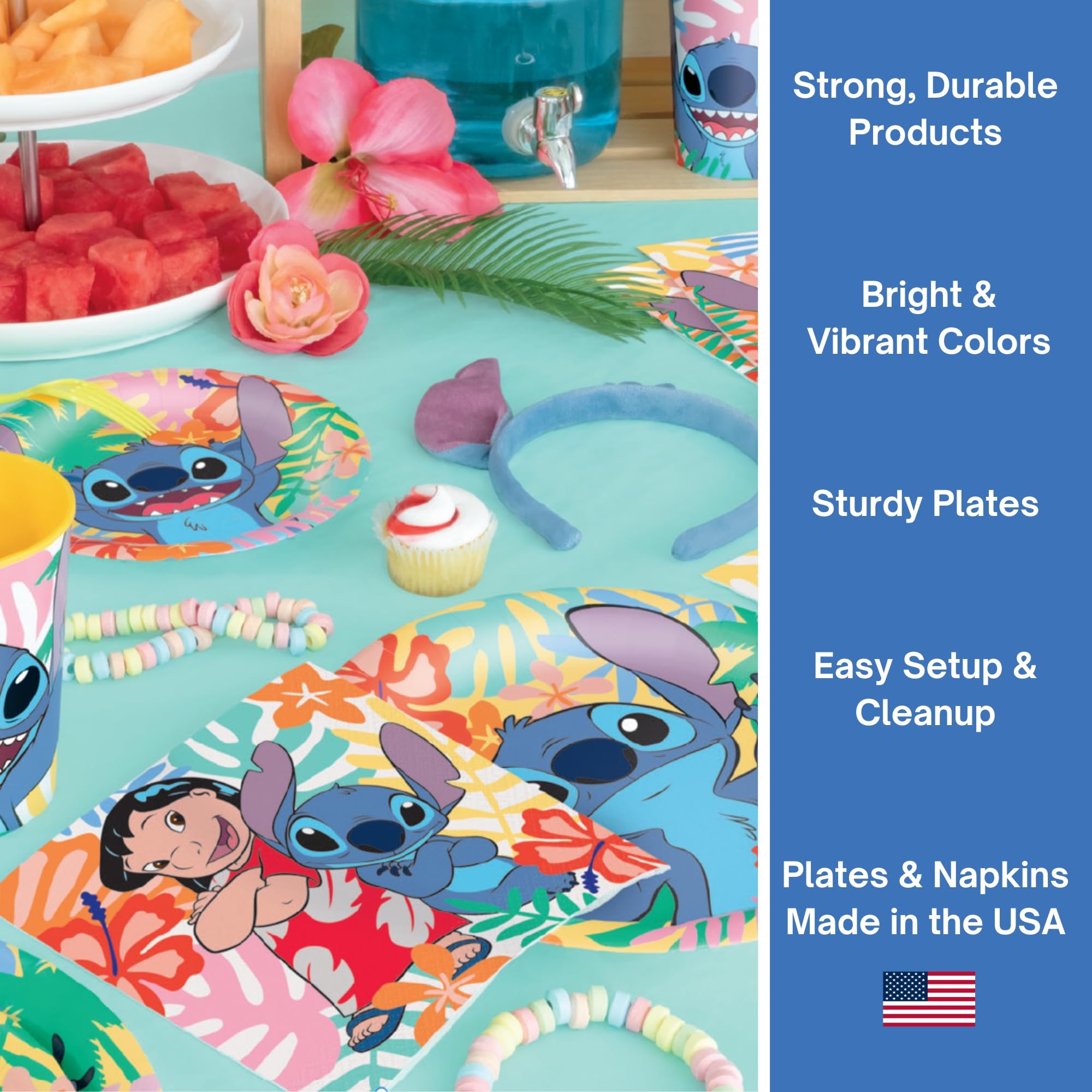 Unique Stitch plates closeup reveals sturdy material ideal for serving.