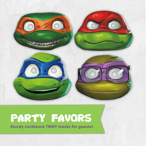 Unique TMNT masks let kids imagine their heroes during play.
