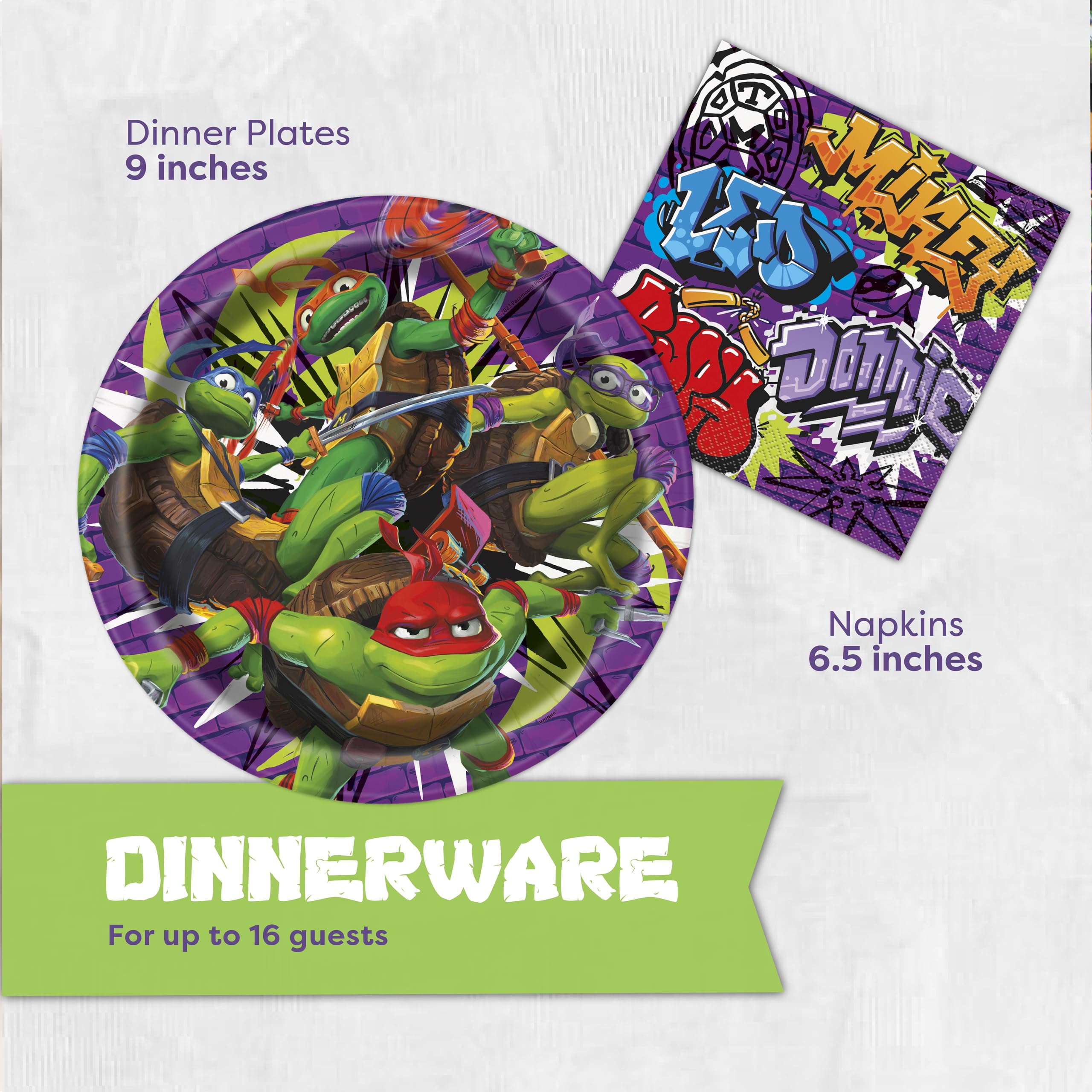 Unique TMNT plates support easy meals with sturdy, kid-friendly design.