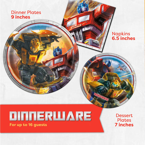 Unique Transformers napkins in vibrant colors for quick cleanup