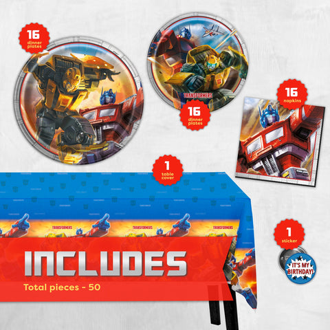 Unique Transformers large 9-inch dinner plates with bold artwork for hearty meals