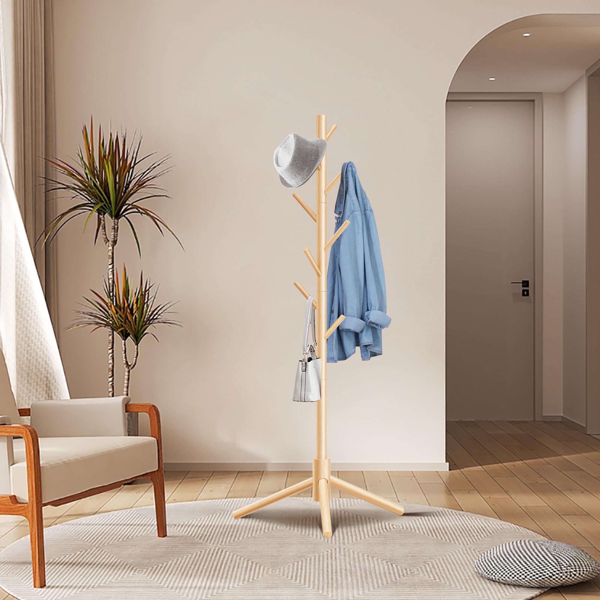 Unisakey coat rack with adjustable heights to fit family needs
