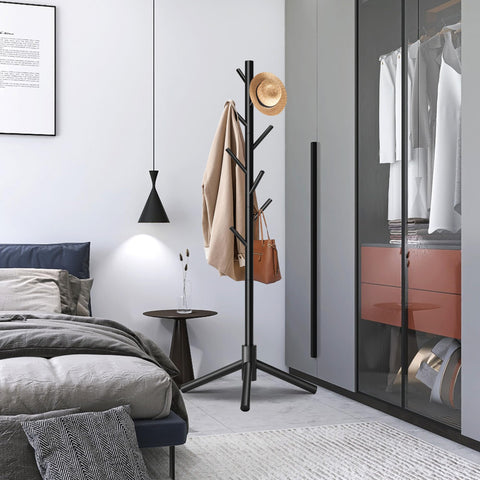 Unisakey coat rack with eight hooks for versatile storage.