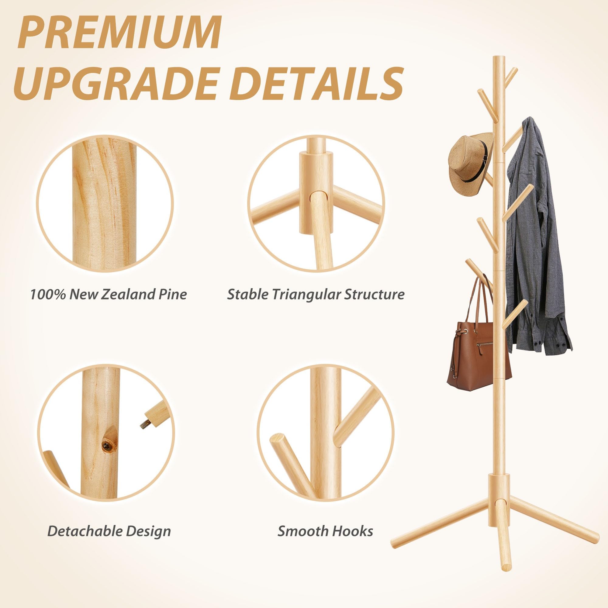 Unisakey coat rack placed in an entryway for coats and hats