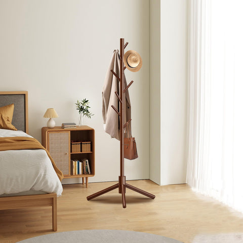 Unisakey coat rack featuring 8 hooks for ample hanging space