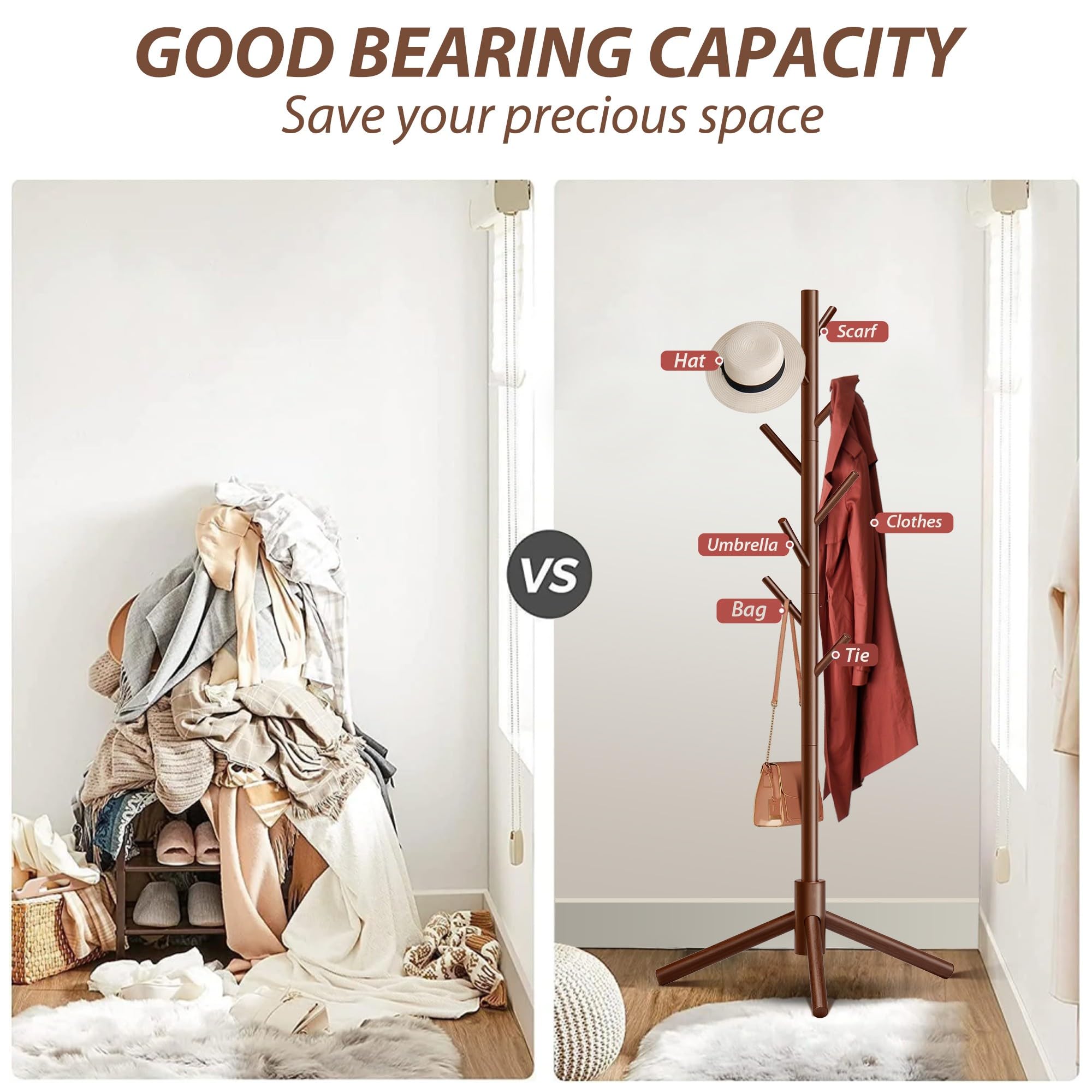 Unisakey coat rack in a room setup for organized storage