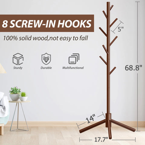 Unisakey coat rack assembly without tools for quick setup