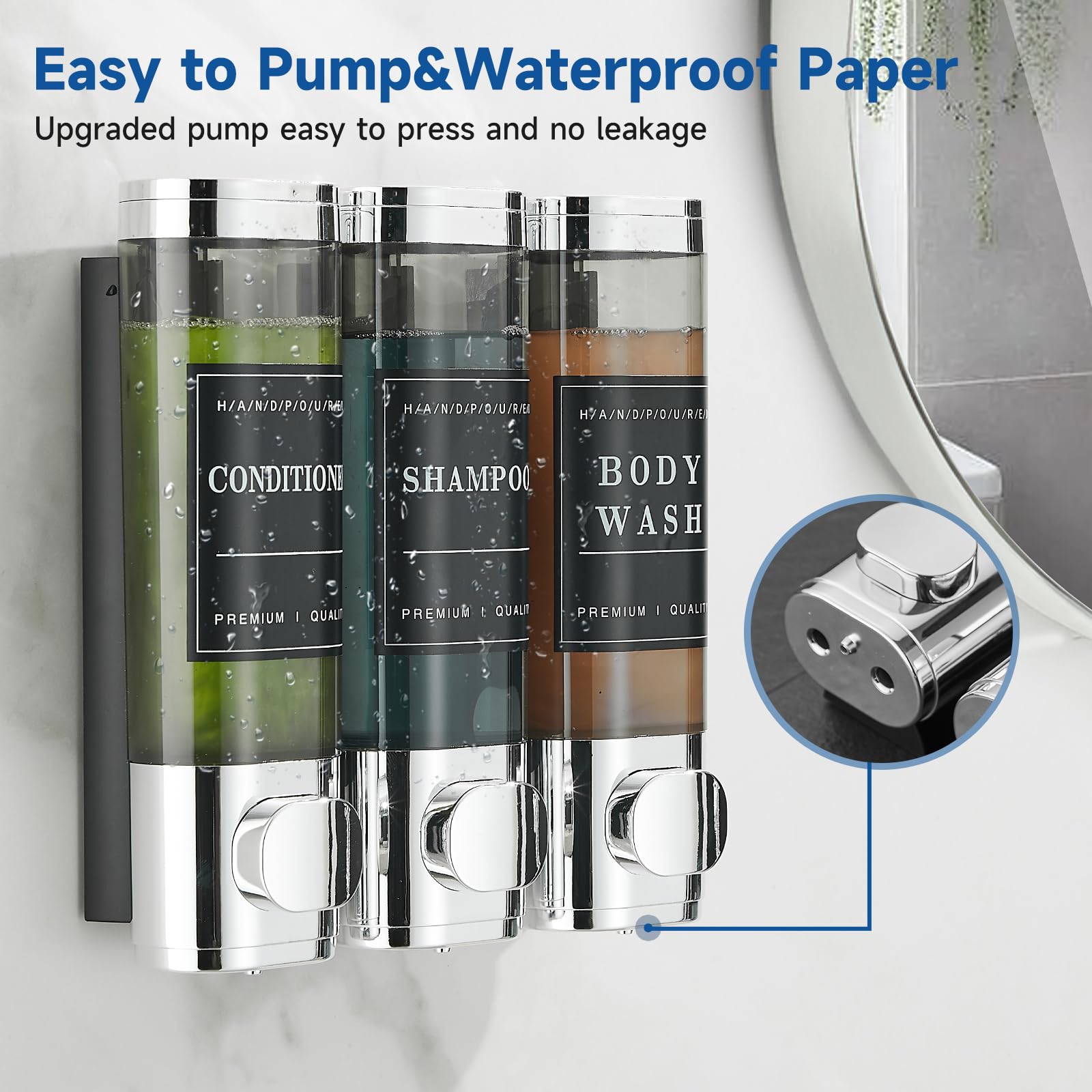 Unisense chrome finish adds modern style to any shower.