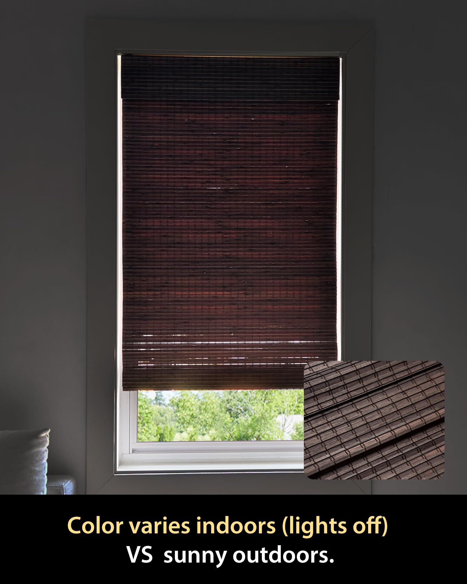 UNISHADES easy-care bamboo shade simple wipe-clean maintenance
