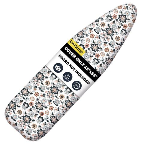 UniSimp floral ironboard cover with smooth surface for easy ironing.