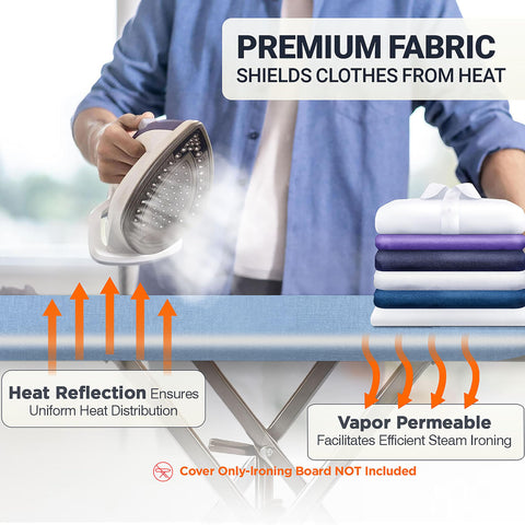 UniSimp ironing board cover nose-pocket design secures fit and prevents slipping