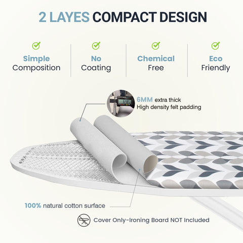 One-year warranty information for UniSimp ironing-board cover and pad