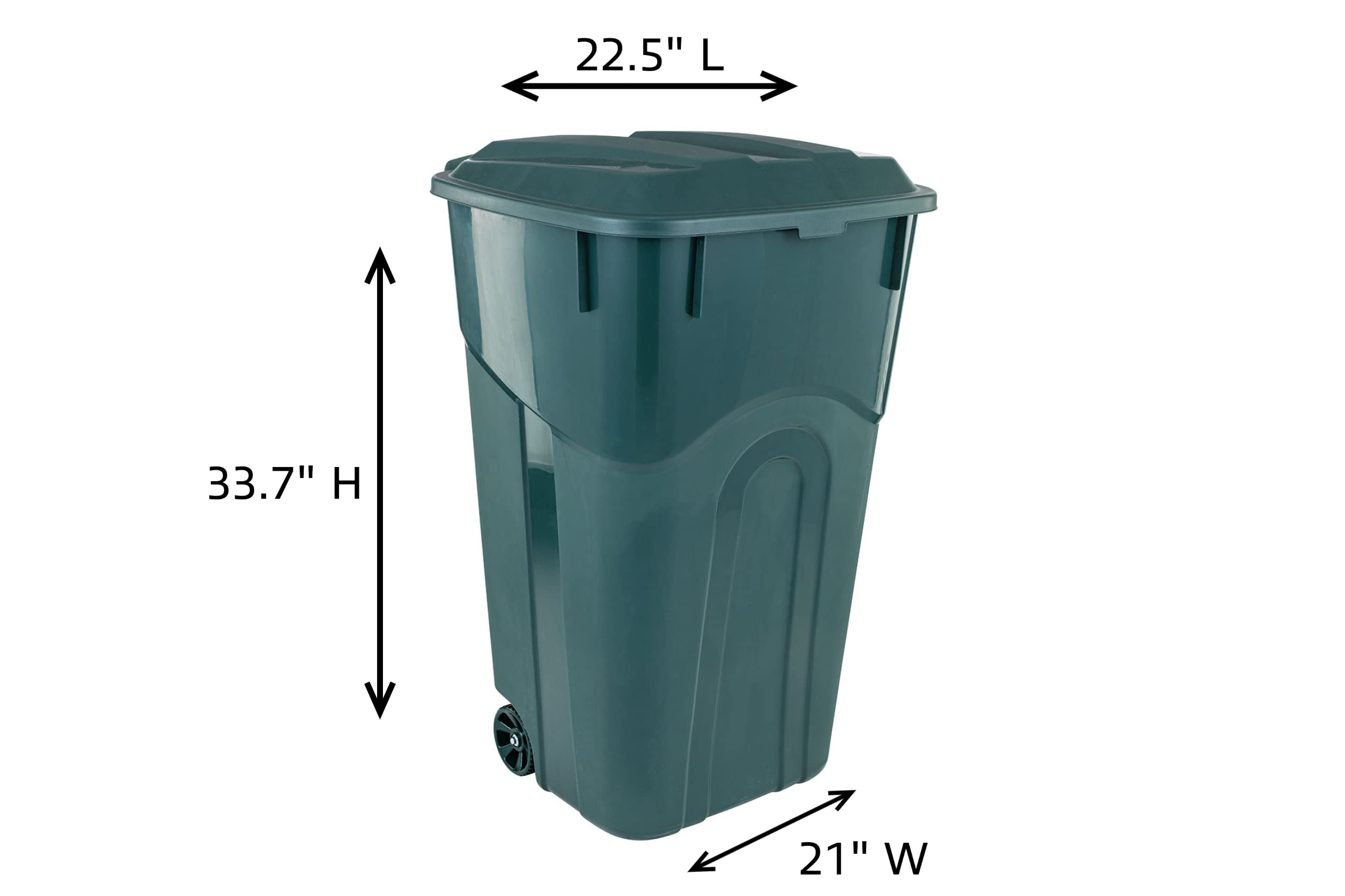 ECOSolution 32gal bin with heavy-duty handle for easy transport.