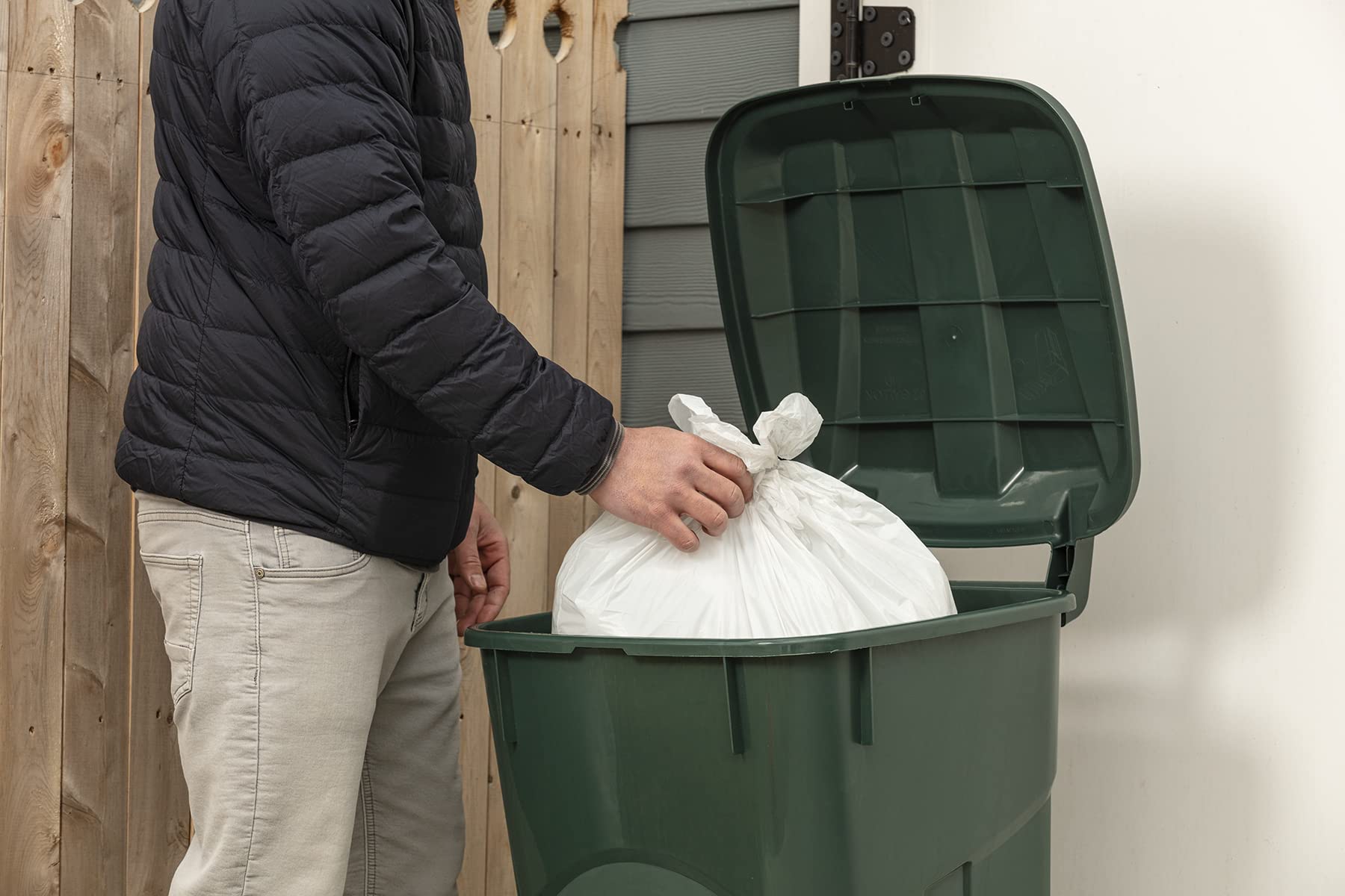 Pack of 2 ECOSolution bins suits yard and garage organization.