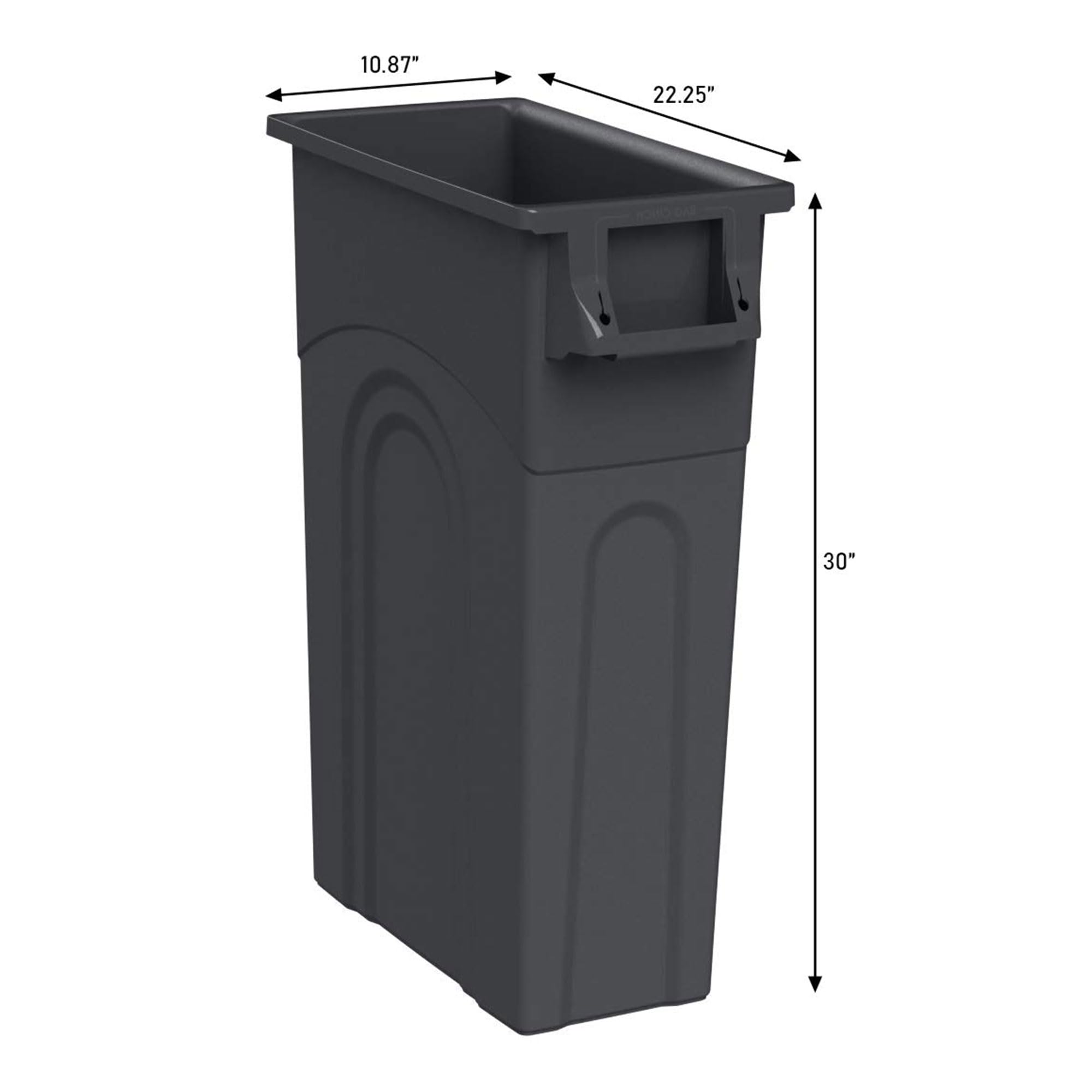 United Solutions Highboy side profile demonstrates slim tall design in tight spaces.