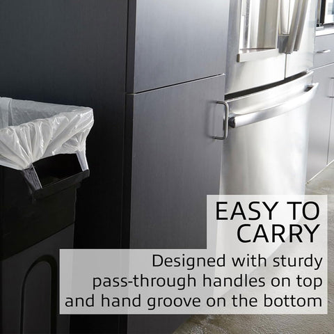 United Solutions Highboy bottom hand groove aids lifting and emptying.