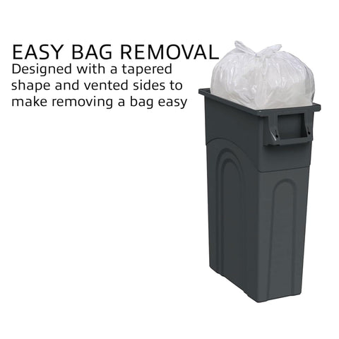 United Solutions Highboy liner removal shows easy bag access with vented sides.