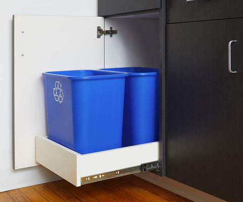 United Solutions WB0084 narrow-space bin keeps trash discreet in tight offices