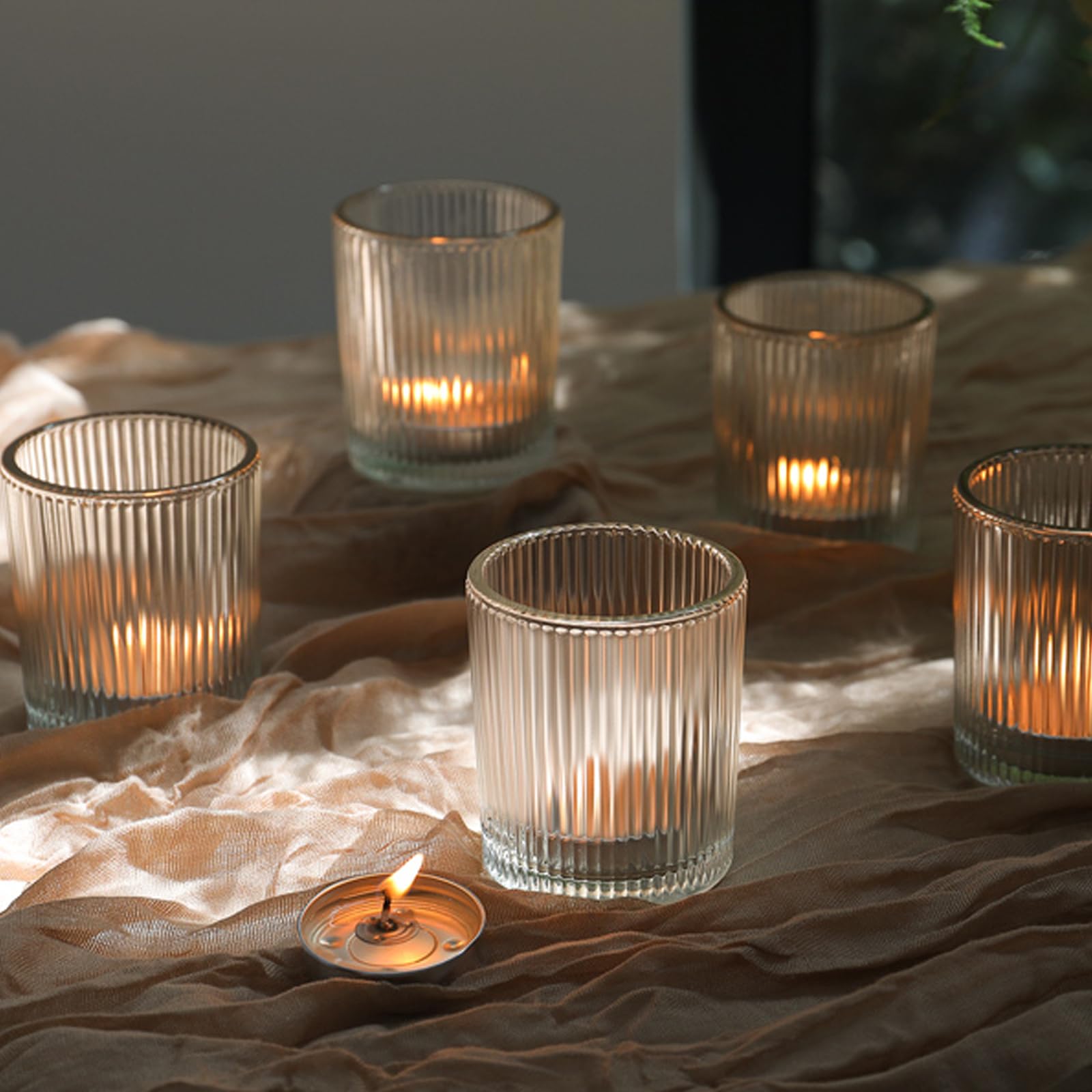 Uniteland tealight candle holder for wedding centerpieces with warm ambiance