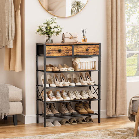 UNITSTAGE sturdy metal frame provides reliable support for footwear