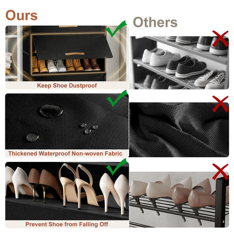 UNITSTAGE dustproof rack with door protecting footwear from pet chews