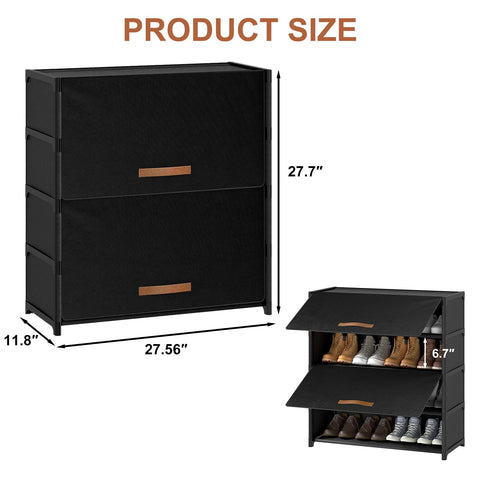 UNITSTAGE shoe rack assembly instructions illustrate quick, tool-assisted setup