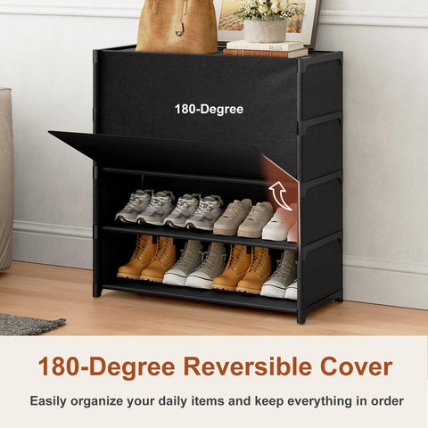 UNITSTAGE shoe rack material closeup shows sturdy fabric and connectors