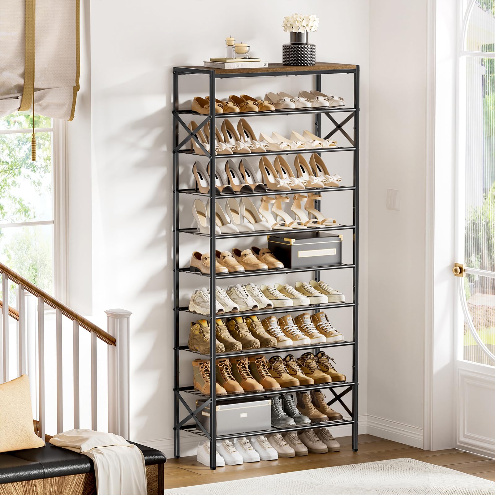 UNITSTAGE wooden top shelf detail highlighting durability