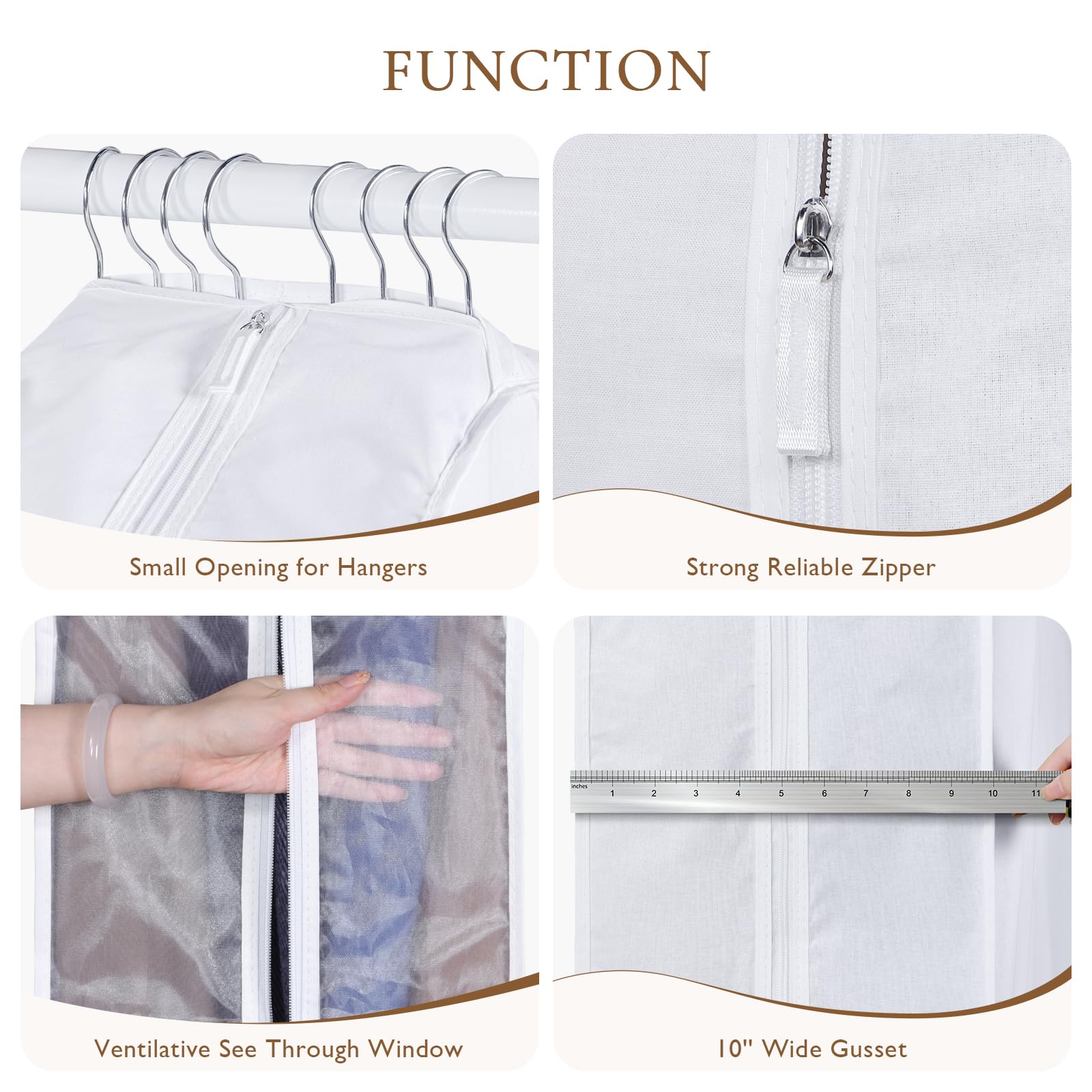 Univivi 2-pack garment bags for organized closet storage