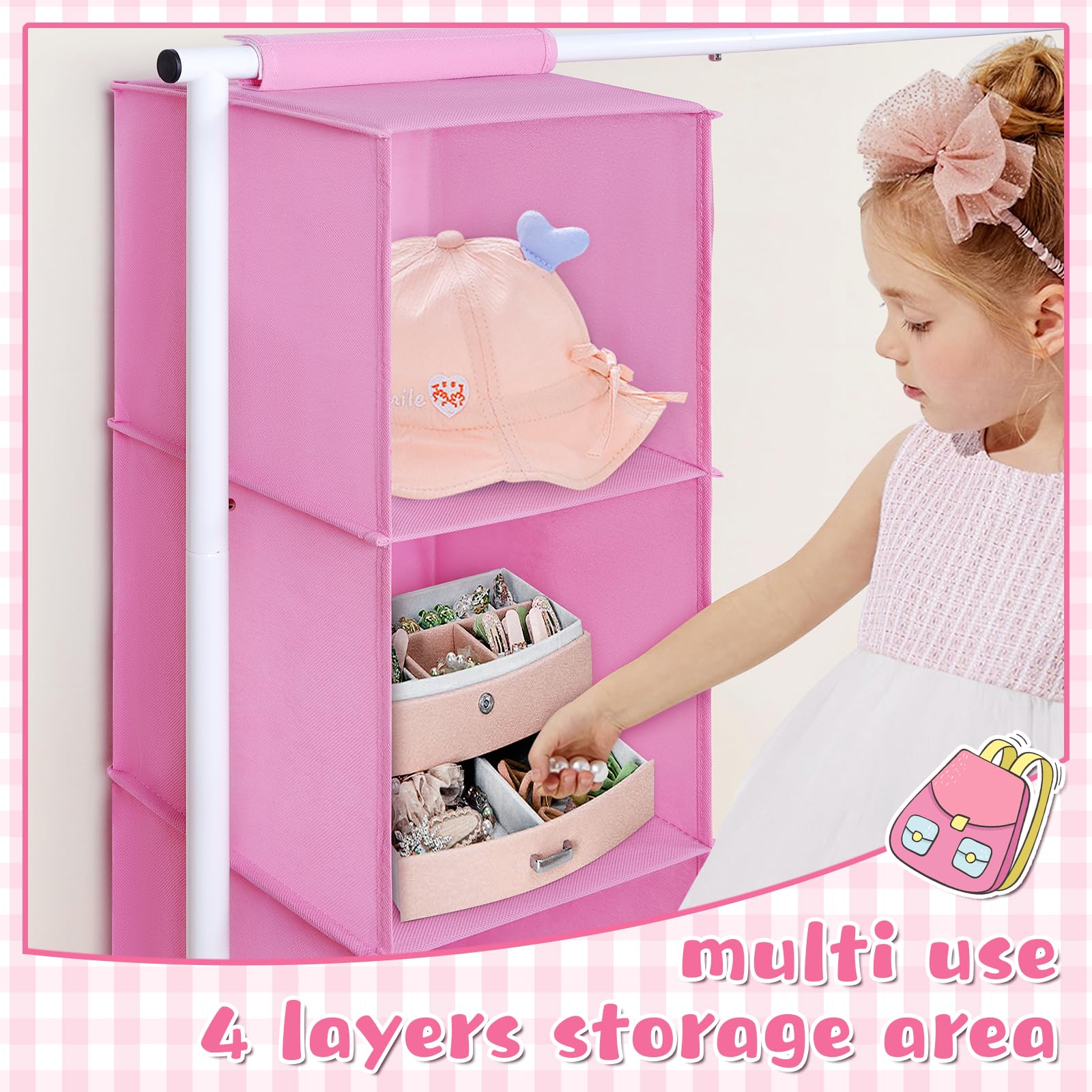 Univivi collapsible design saves space in nursery or studio for flexible storage.