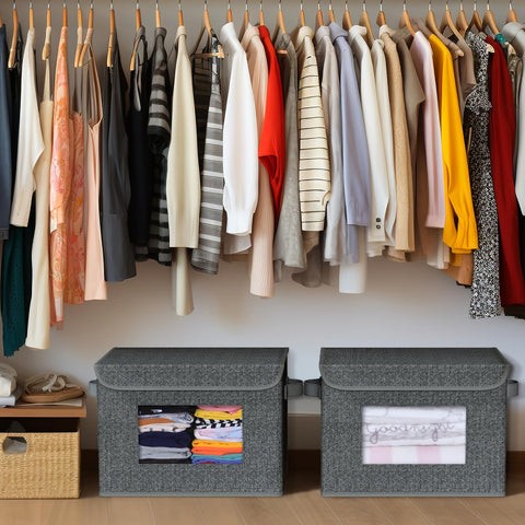 Univivi closet organizer fits neatly in bedrooms and offices.