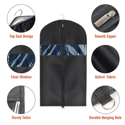 Univivi coat cover hanging storage with durable zipper secures coats on racks