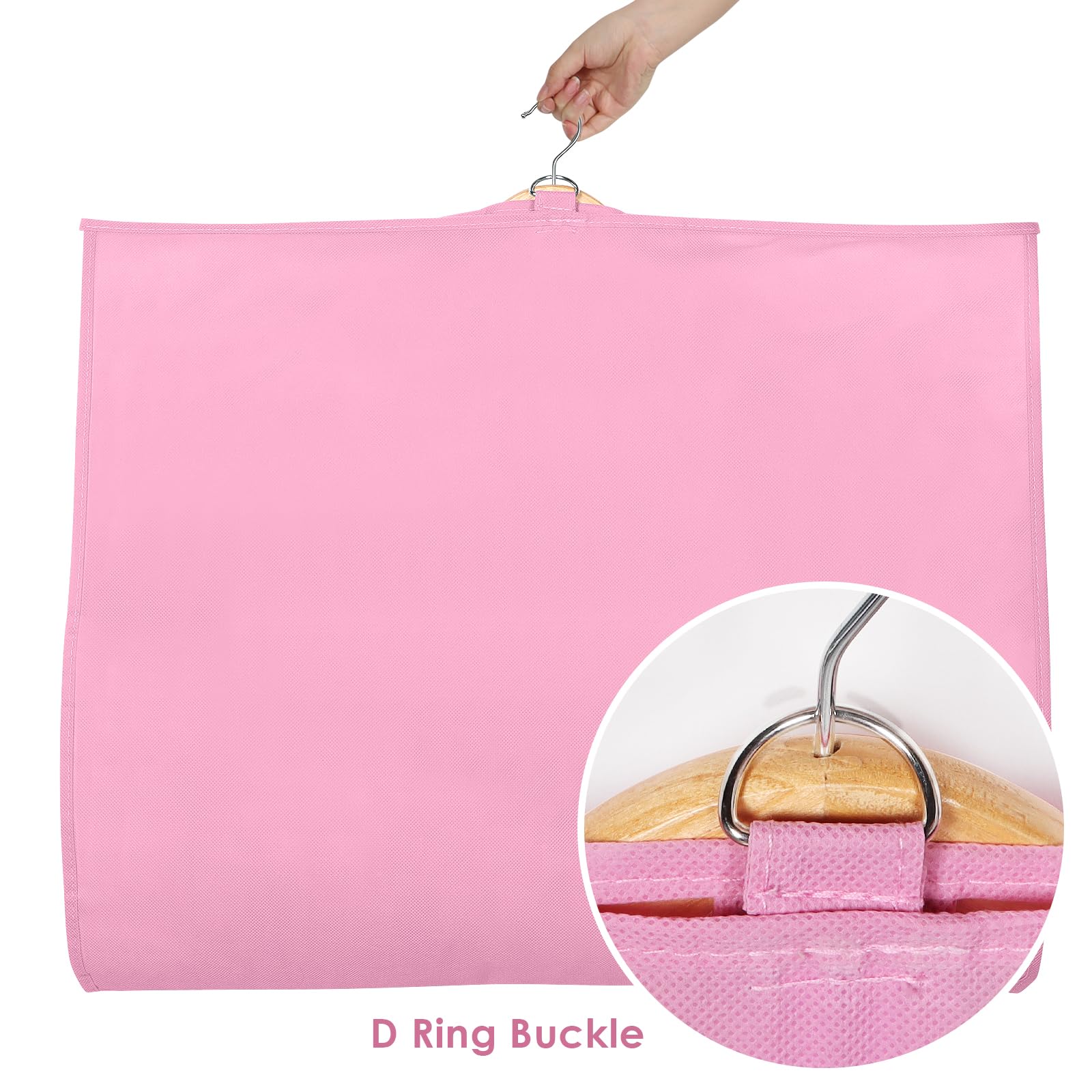 Univivi pink dance costume bag inside layout shows spacious storage capacity.
