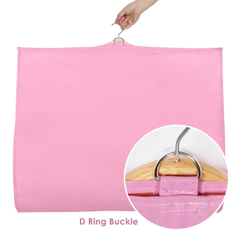 Univivi pink dance costume bag inside layout shows spacious storage capacity.